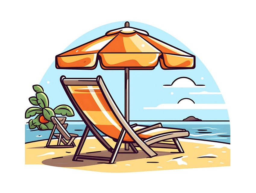 Beach Illustrations Pop Art Sea Vector Summer (103)