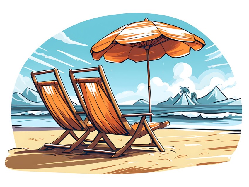 Beach Illustrations Pop Art Sea Vector Summer (136)