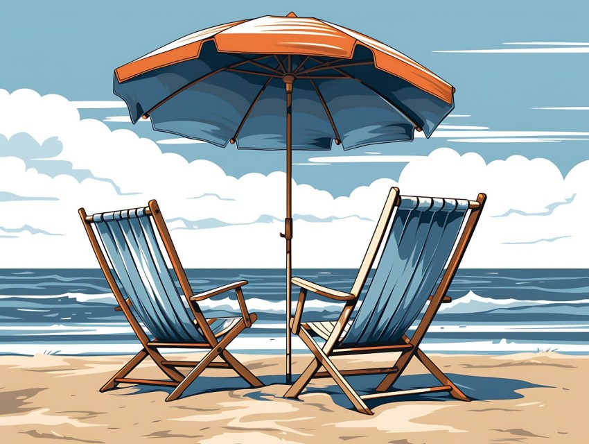 Beach Illustrations Pop Art Sea Vector Summer (187)