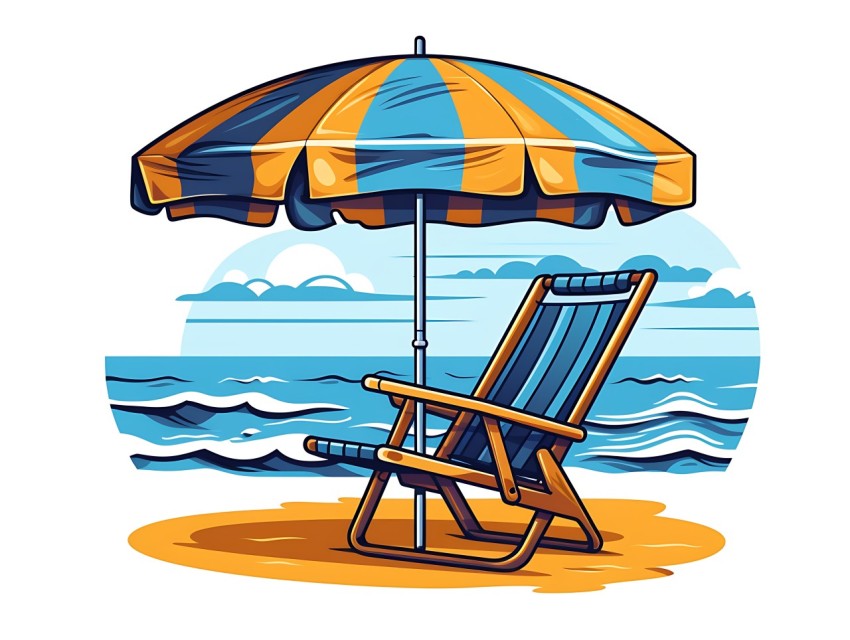 Beach Illustrations Pop Art Sea Vector Summer (237)