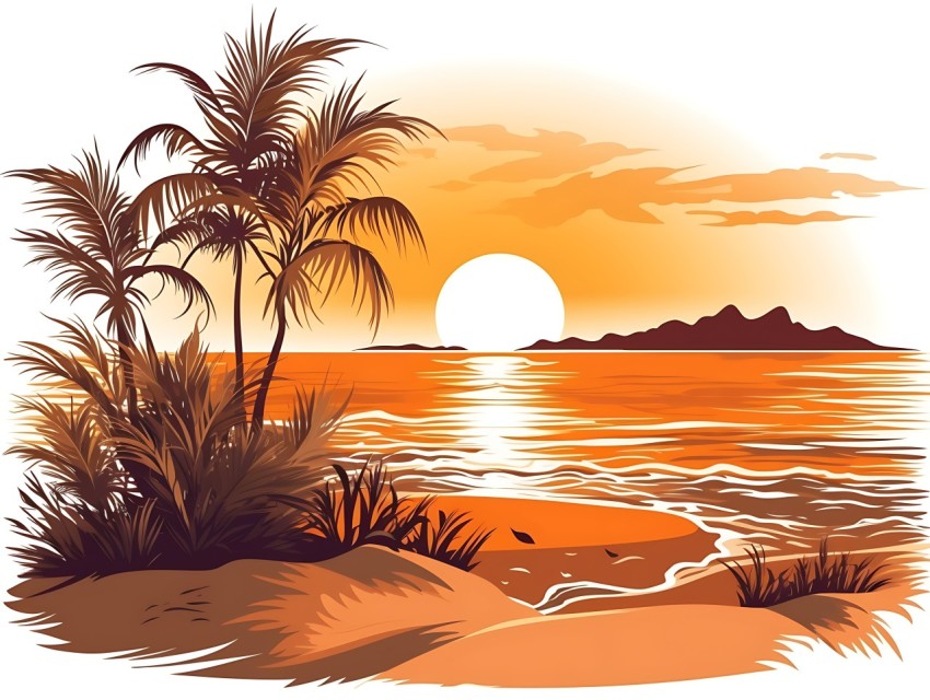 Beach Illustrations Pop Art Sea Vector Summer (227)
