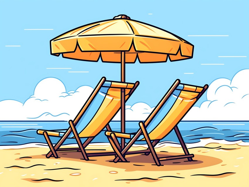 Beach Illustrations Pop Art Sea Vector Summer (262)
