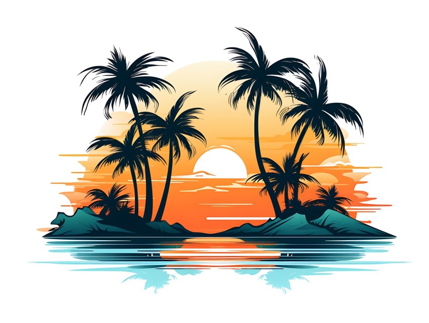 Beach Illustrations Pop Art Sea Vector Summer (329)