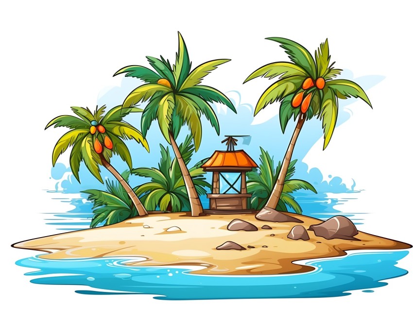 Beach Illustrations Pop Art Sea Vector Summer (396)