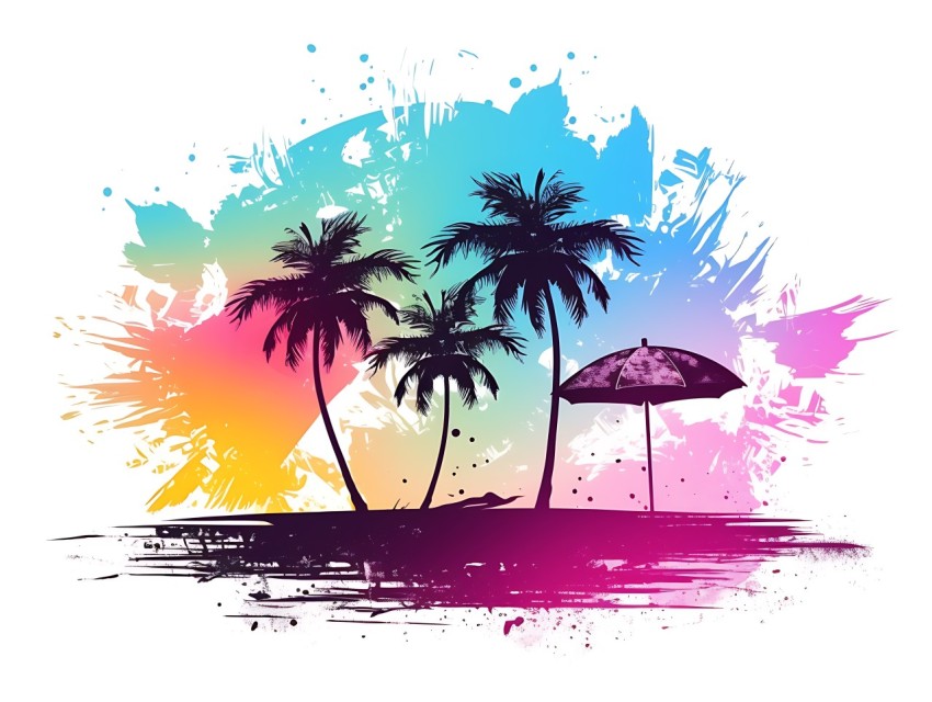 Beach Illustrations Pop Art Sea Vector Summer (367)