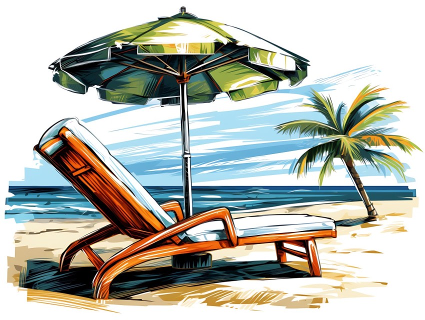 Beach Illustrations Pop Art Sea Vector Summer (358)