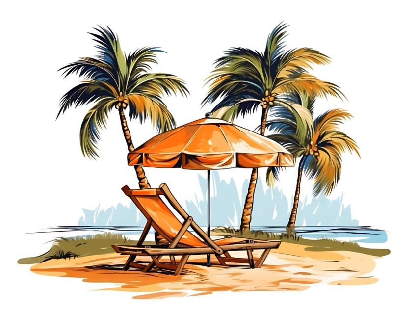 Beach Illustrations Pop Art Sea Vector Summer (469)