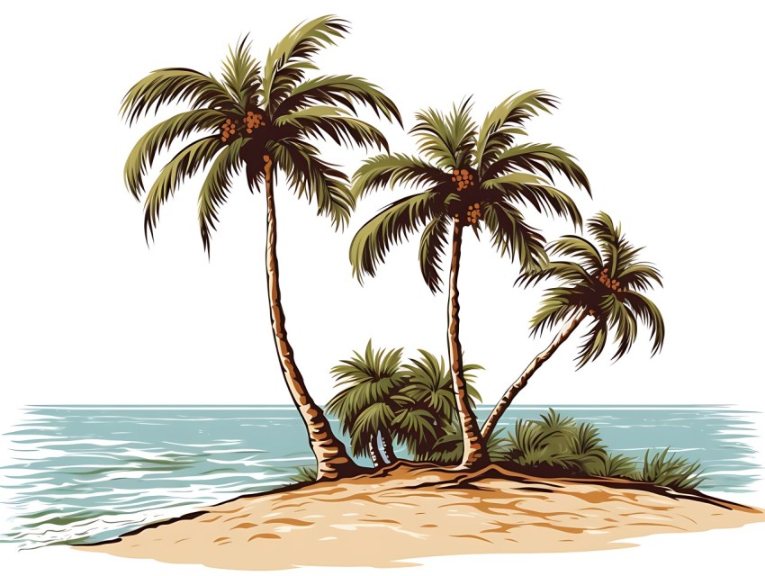Beach Illustrations Pop Art Sea Vector Summer (496)