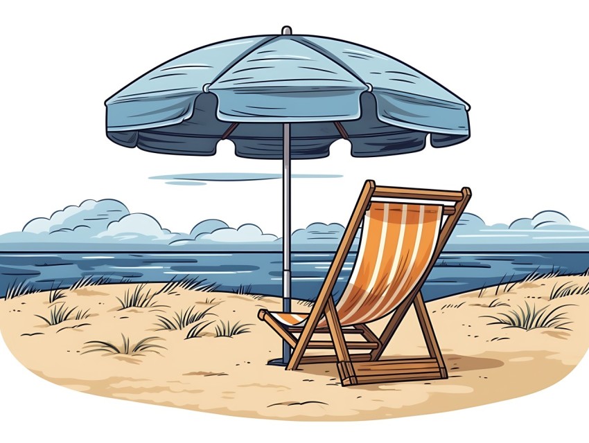 Beach Illustrations Pop Art Sea Vector Summer (522)