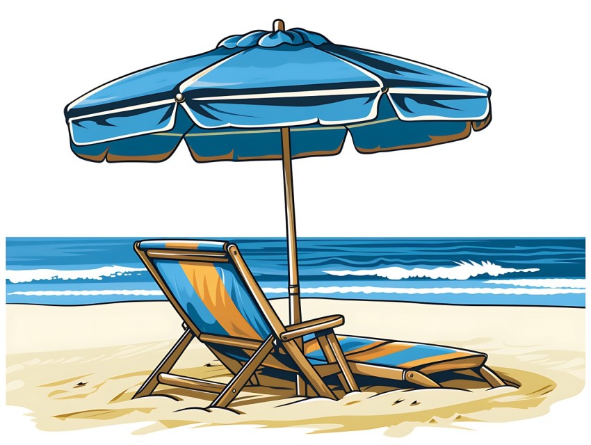 Beach Illustrations Pop Art Sea Vector Summer (571)