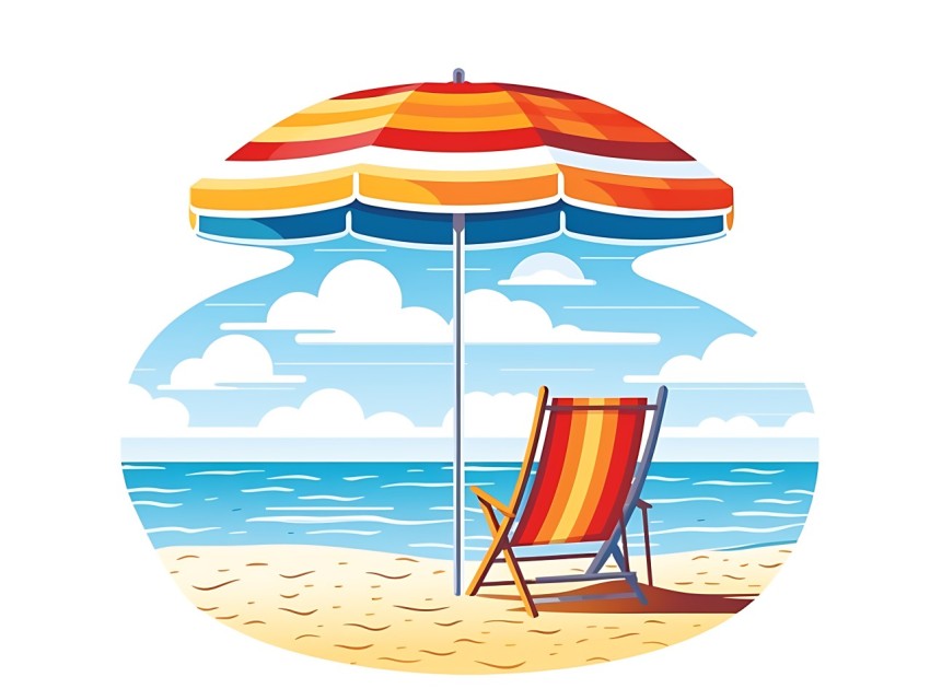 Beach Illustrations Pop Art Sea Vector Summer (662)