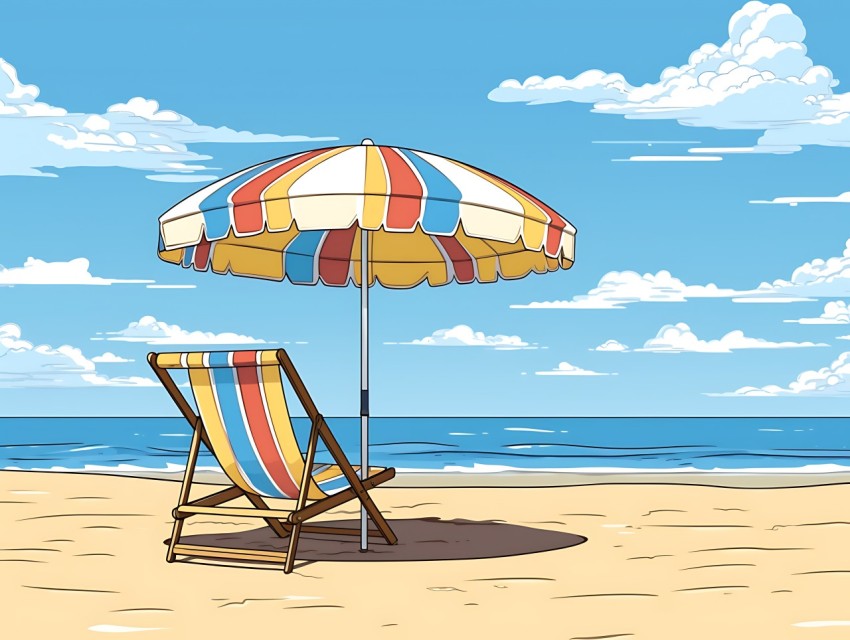 Beach Illustrations Pop Art Sea Vector Summer (692)