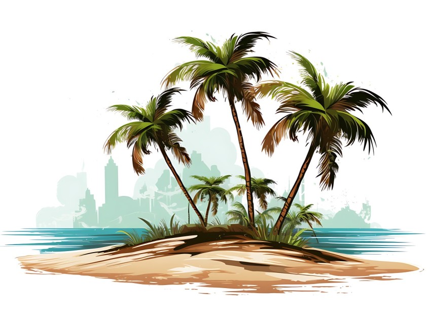 Beach Illustrations Pop Art Sea Vector Summer (804)