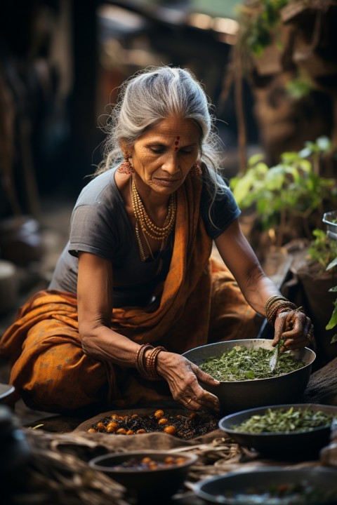 Indian Village Woman Portrait (59)