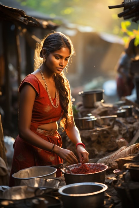 Indian Village Woman Portrait (151)