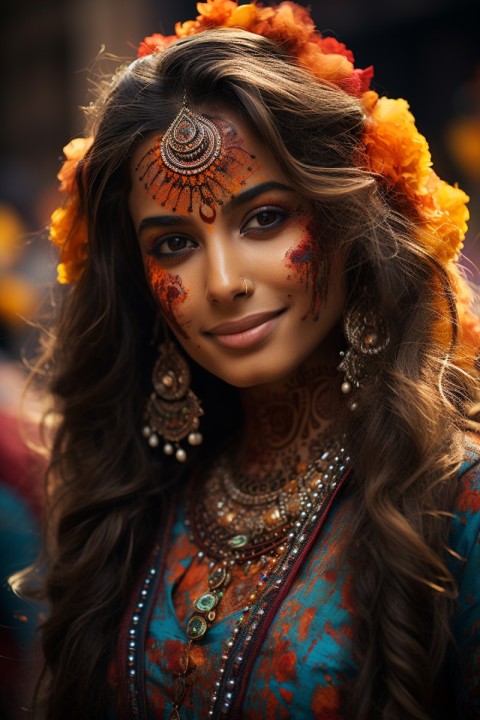 Celebrating Holi Indian Women (10)