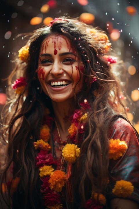 Celebrating Holi Indian Women (19)