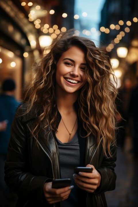 Happy Woman Holding a Mobile Phone (5)