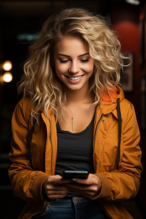 Happy Woman Holding a Mobile Phone (67)