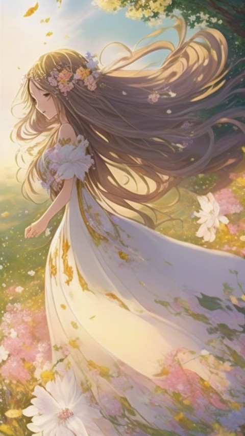 AI Generated Anime Women Girl Aesthetic  Wallpapers Mobile  (82)