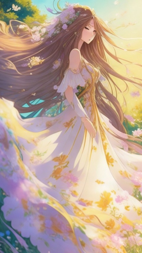 AI Generated Anime Women Girl Aesthetic  Wallpapers Mobile  (83)