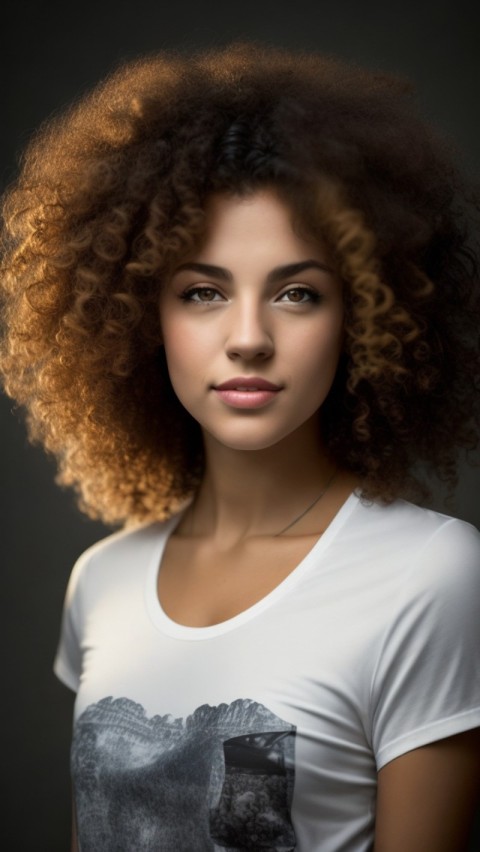 AI Generated women curly hair (8)