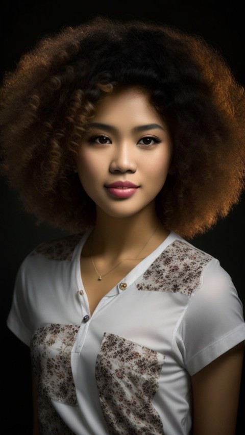 AI Generated women curly hair (3)