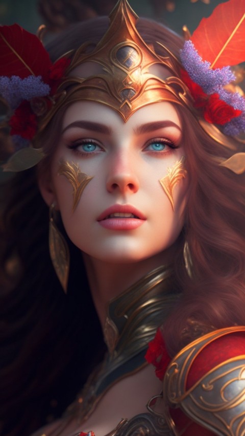 AI Generated  fantasy woman Portrait Wallpaper  (1)
