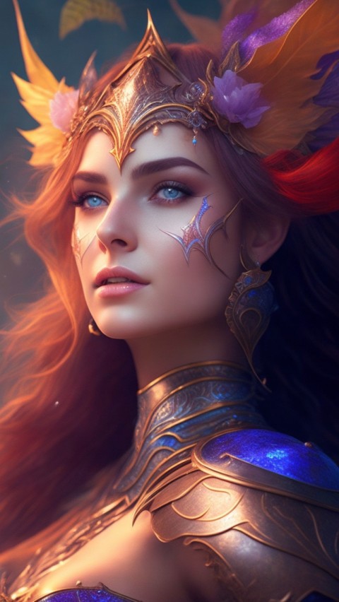 AI Generated  fantasy woman Portrait Wallpaper  (75)