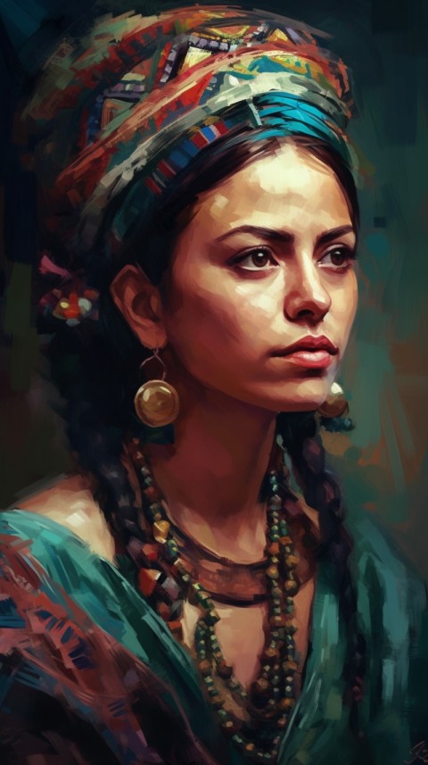 AI Generated  Traditional Vintage Mexican Women Portraits (2)