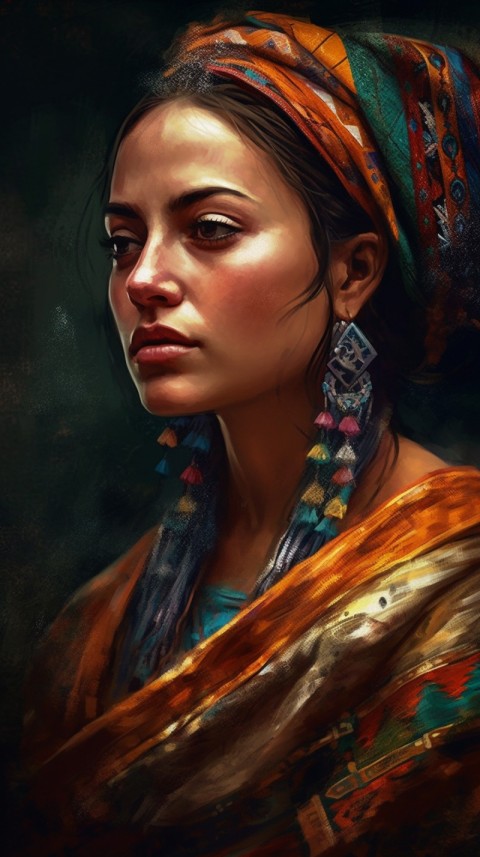 AI Generated  Traditional Vintage Mexican Women Portraits (10)