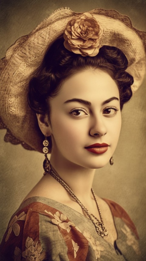 AI Generated  Traditional Vintage Mexican Women Portraits (15)