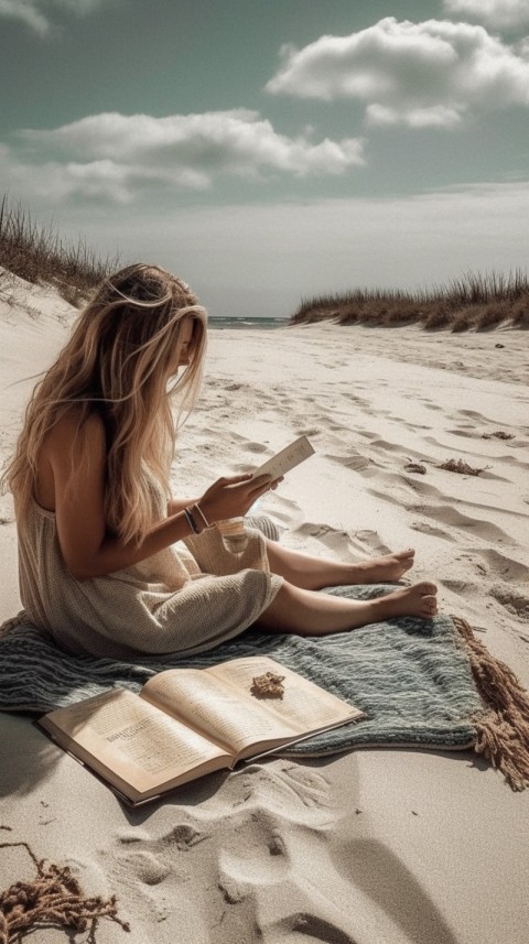 Girl Reading Book Aesthetic Vintage Feel (26)