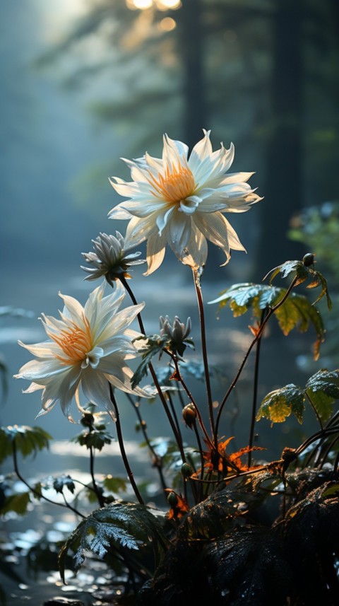 Beautiful White Calm Flower Aesthetics (46)