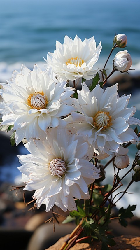 Beautiful White Calm Flower Aesthetics (190)