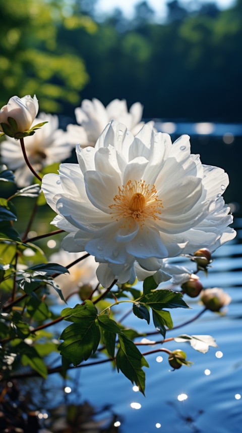 Beautiful White Calm Flower Aesthetics (192)