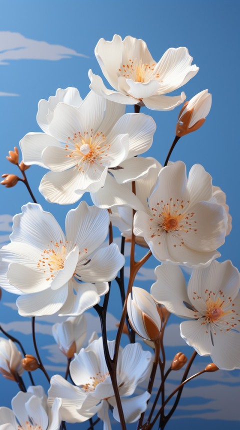Beautiful White Calm Flower Aesthetics (345)