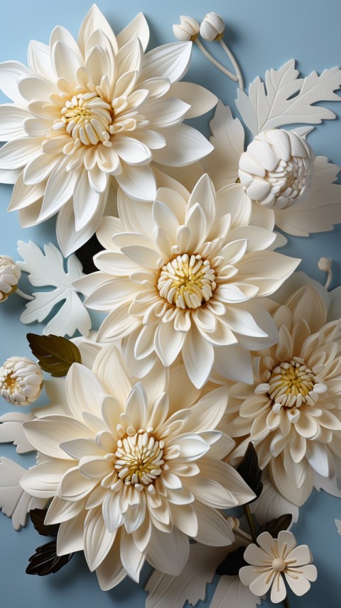 Beautiful White Calm Flower Aesthetics (350)