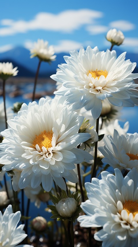 Beautiful White Calm Flower Aesthetics (325)