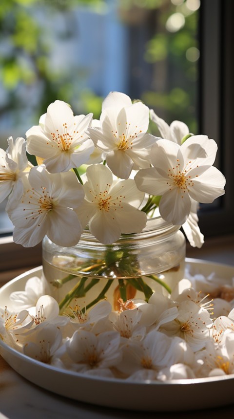 Beautiful White Calm Flower Aesthetics (434)