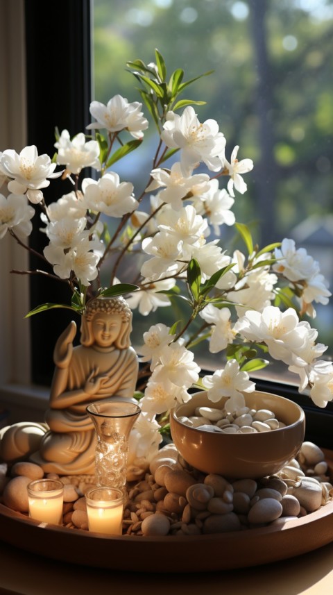 Beautiful White Calm Flower Aesthetics (431)