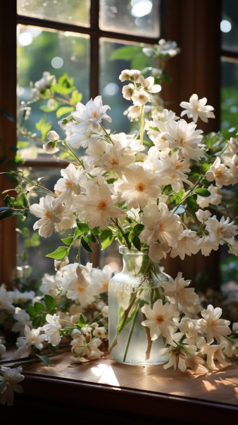 Beautiful White Calm Flower Aesthetics (495)