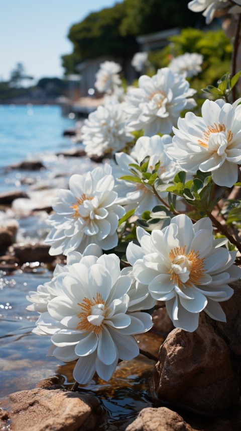 Beautiful White Calm Flower Aesthetics (465)