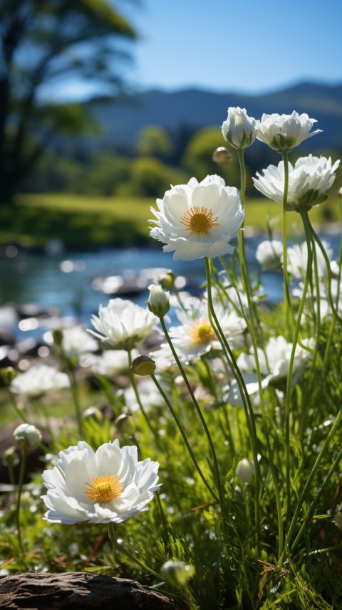 Beautiful White Calm Flower Aesthetics (491)