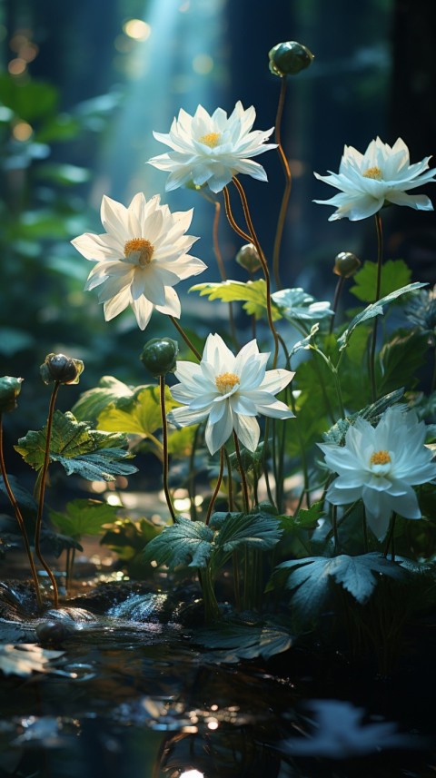 Beautiful White Calm Flower Aesthetics (500)