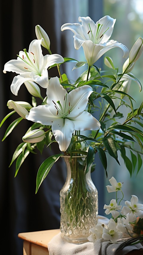 Beautiful White Calm Flower Aesthetics (517)