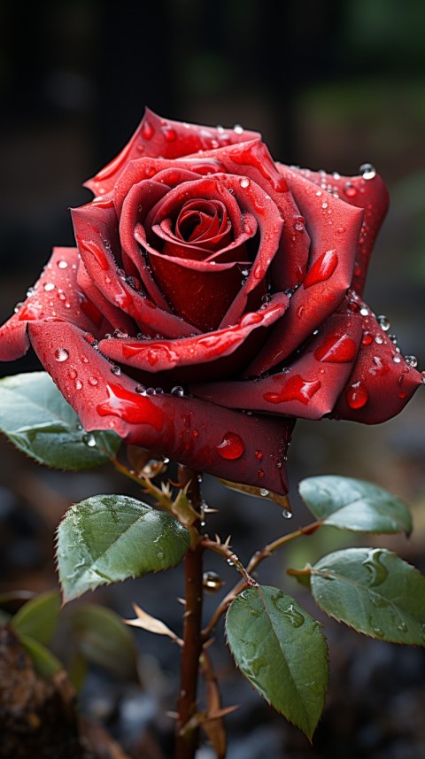 Beautiful Red Rose Flower Aesthetics (30)