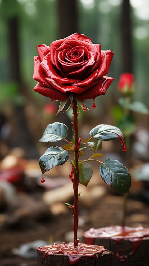 Beautiful Red Rose Flower Aesthetics (7)