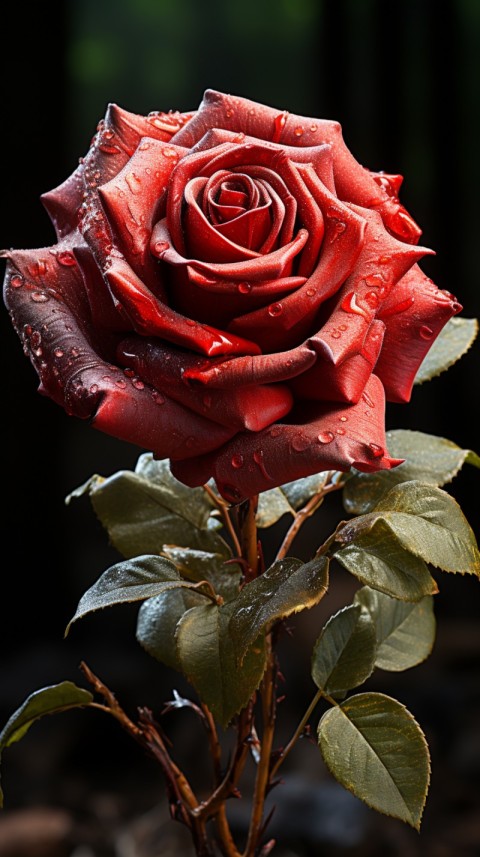 Beautiful Red Rose Flower Aesthetics (15)