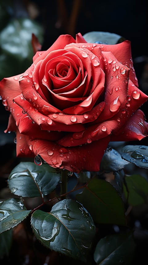 Beautiful Red Rose Flower Aesthetics (6)